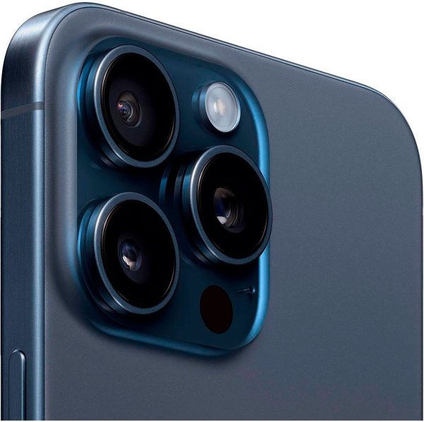 apple iphone 15 pro max 256gb titanium blauw detail