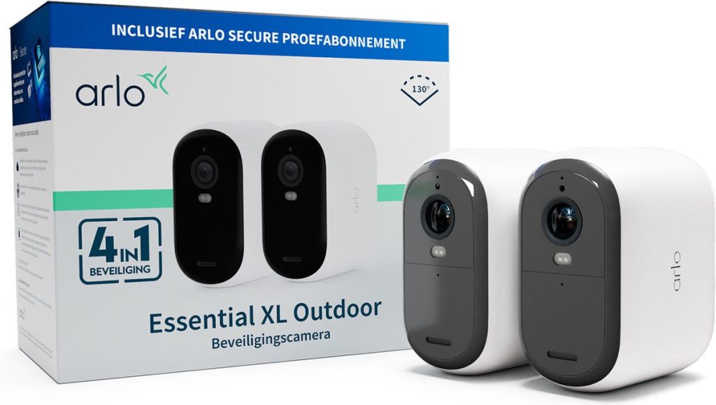 arlo essential hd xl 2x draadloze ip camera outdoor met doos