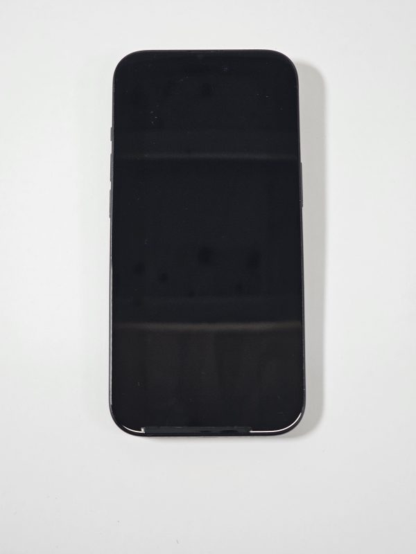 apple iphone 15 pro 256gb titanium zwart 84% accu display bovenkant