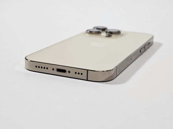 apple iphone 14 pro 256gb goud 89% accu zijkant