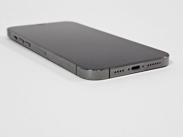 apple iphone 12 pro max 256gb grafiet 74% batterij zijkant