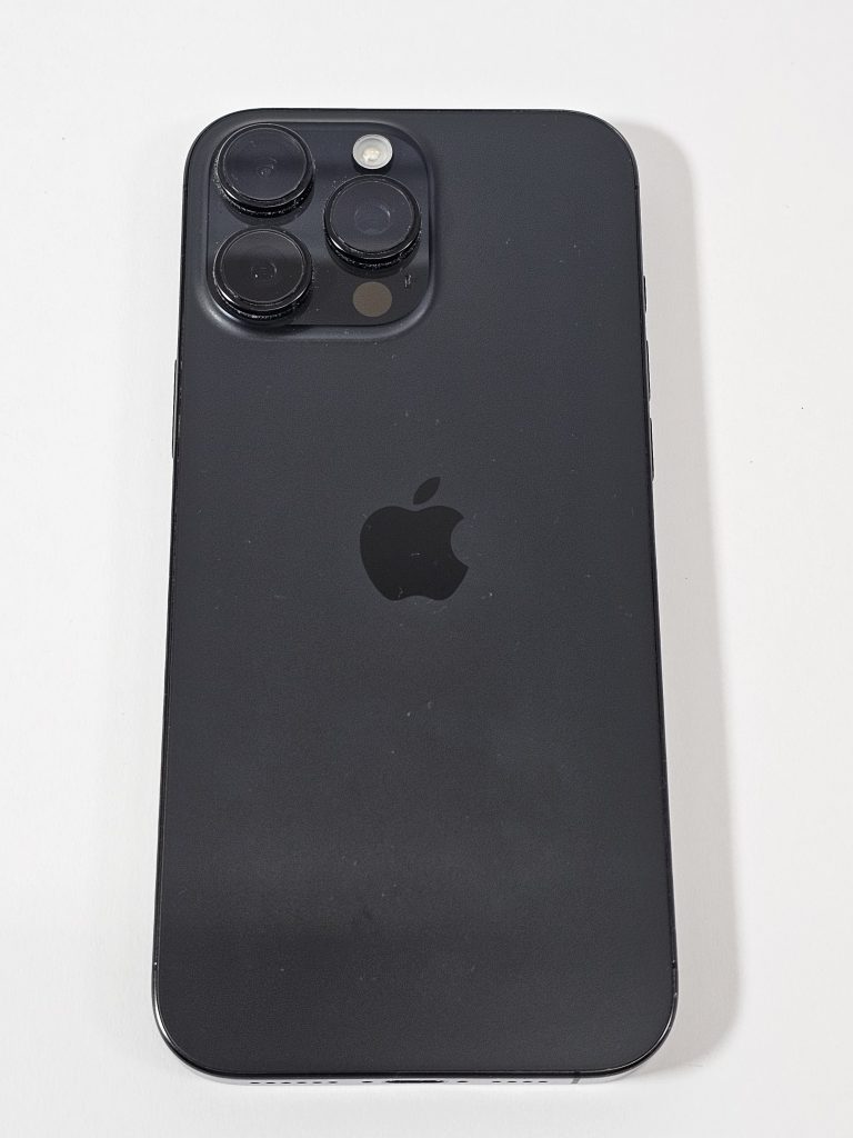 apple iphone 16 pro max 256gb zwart titanium 93% accu bovenkant