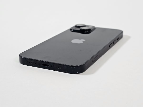 apple iphone 14 128gb zwart 85% accu zijkant