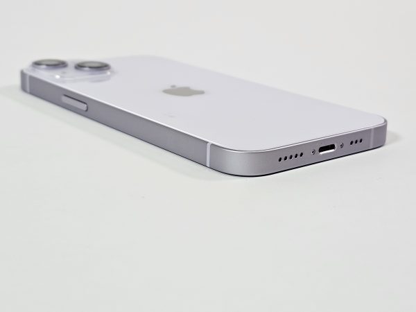 apple iphone 14 128gb paars 95% accu zijkant