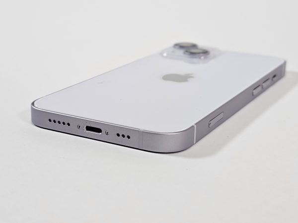 apple iphone 14 128gb paars 95% accu zijkant