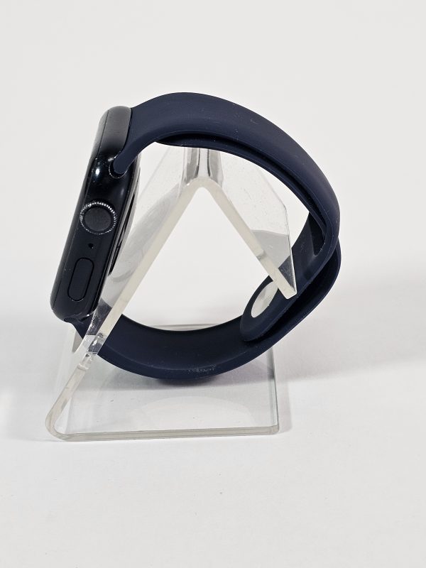 apple watch series 7 45mm zilver blauwe band 78% accu zijkant