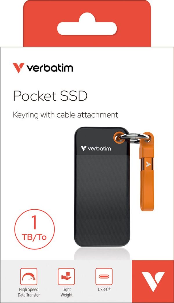 verbatim pocket ssd 1tb usb c zwart