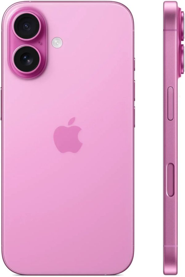 apple iphone 16 128gb roze zij en achterkant