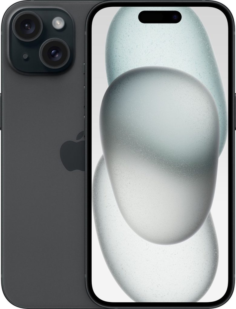 apple iphone 15 128gb zwart voor en achterkant