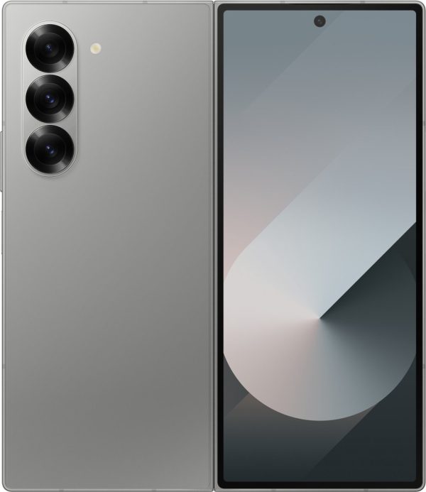 samsung galaxy z fold6 512gb silver shadow opgengeklapt achterkant
