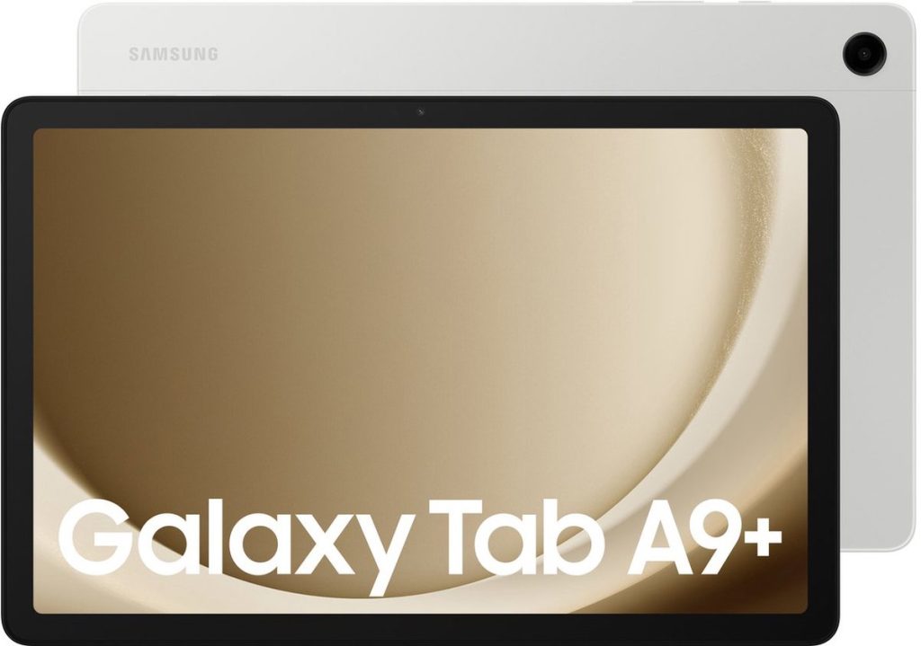 samsung galaxy tab a9 plus wifi 128gb zilver voor en achterkant