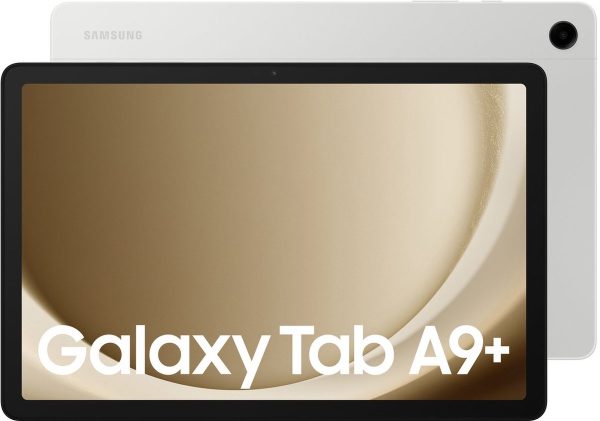 samsung galaxy tab a9 plus wifi 128gb zilver voor en achterkant