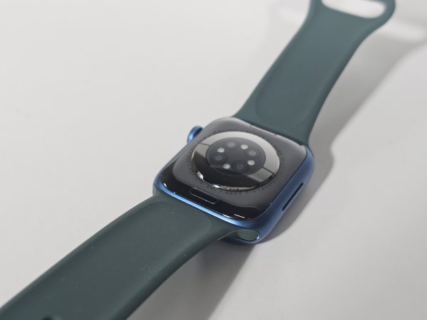 apple watch series 7 41mm blauw groene band achterkant