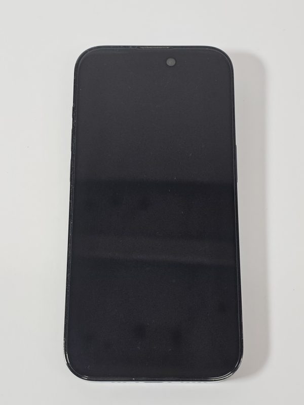 apple iphone 16 pro 128gb titanium zwart display