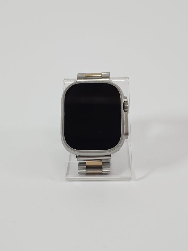 apple watch ultra 4g/lte 49mm titanium zilver band voorkant