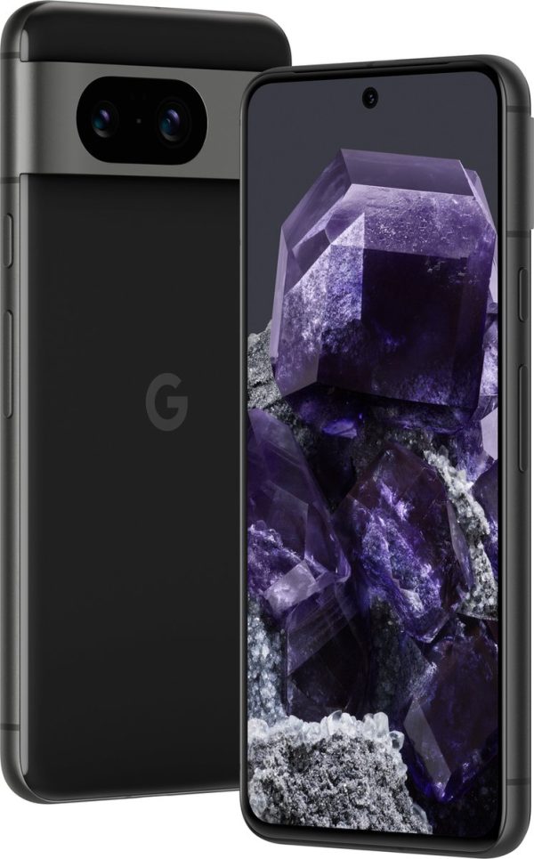 google pixel 8a 128gb zwart voor en achterkant