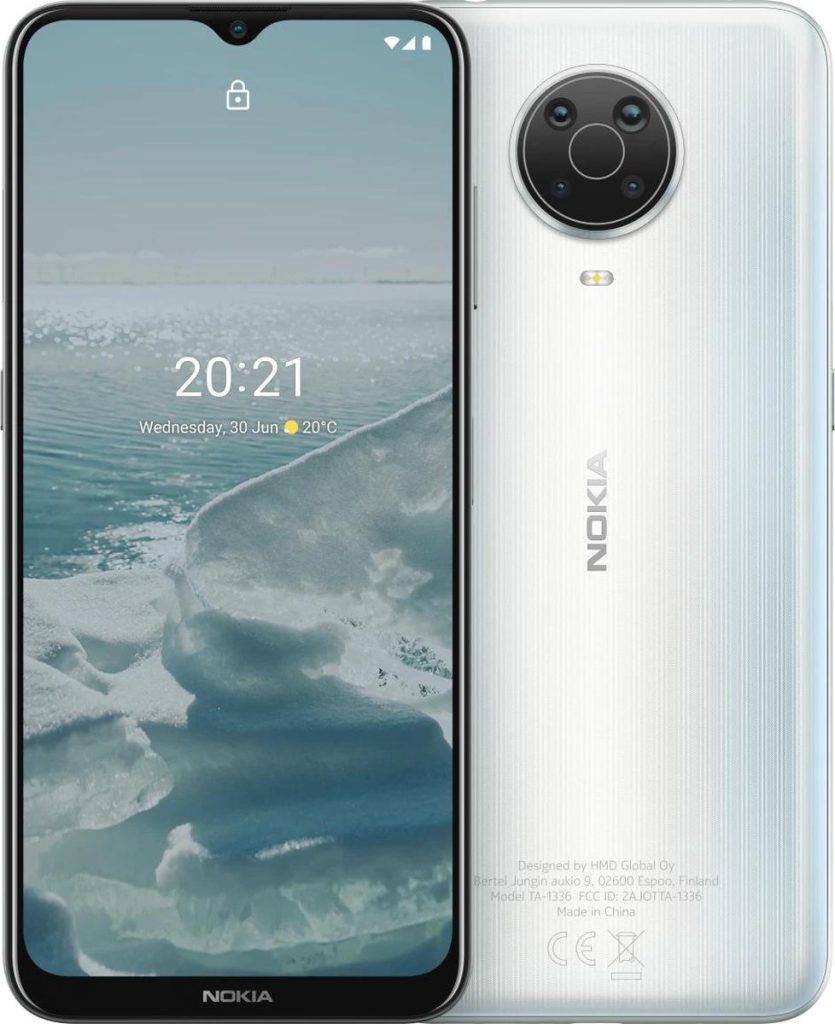 nokia g20 64gb wit voor en achterkant