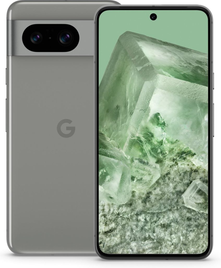 google pixel 8 128gb grijs voor en achterkant