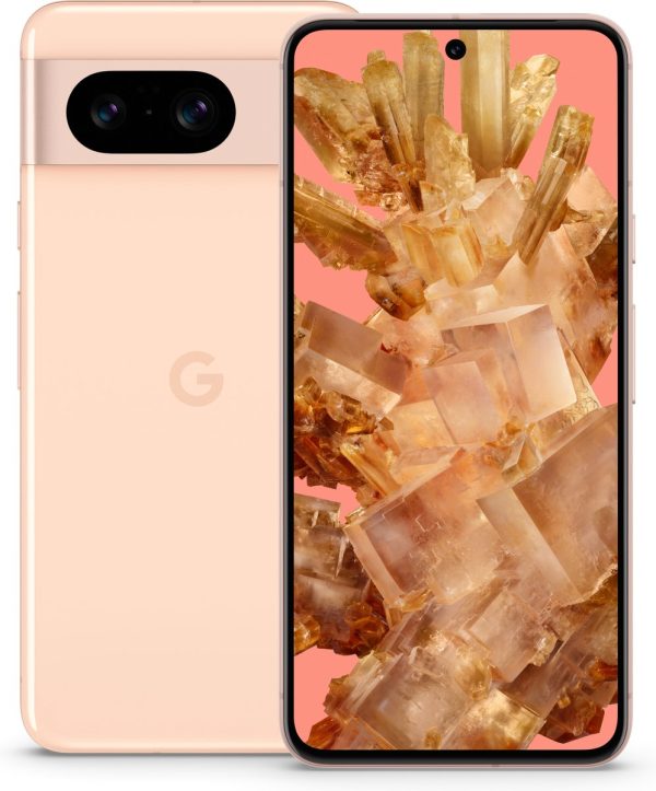 google pixel 8 256gb roze voor en achteraanzicht