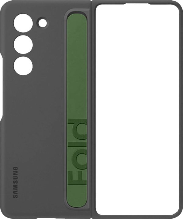 samsung galaxy z fold5 standing case met strap graphite achterkant