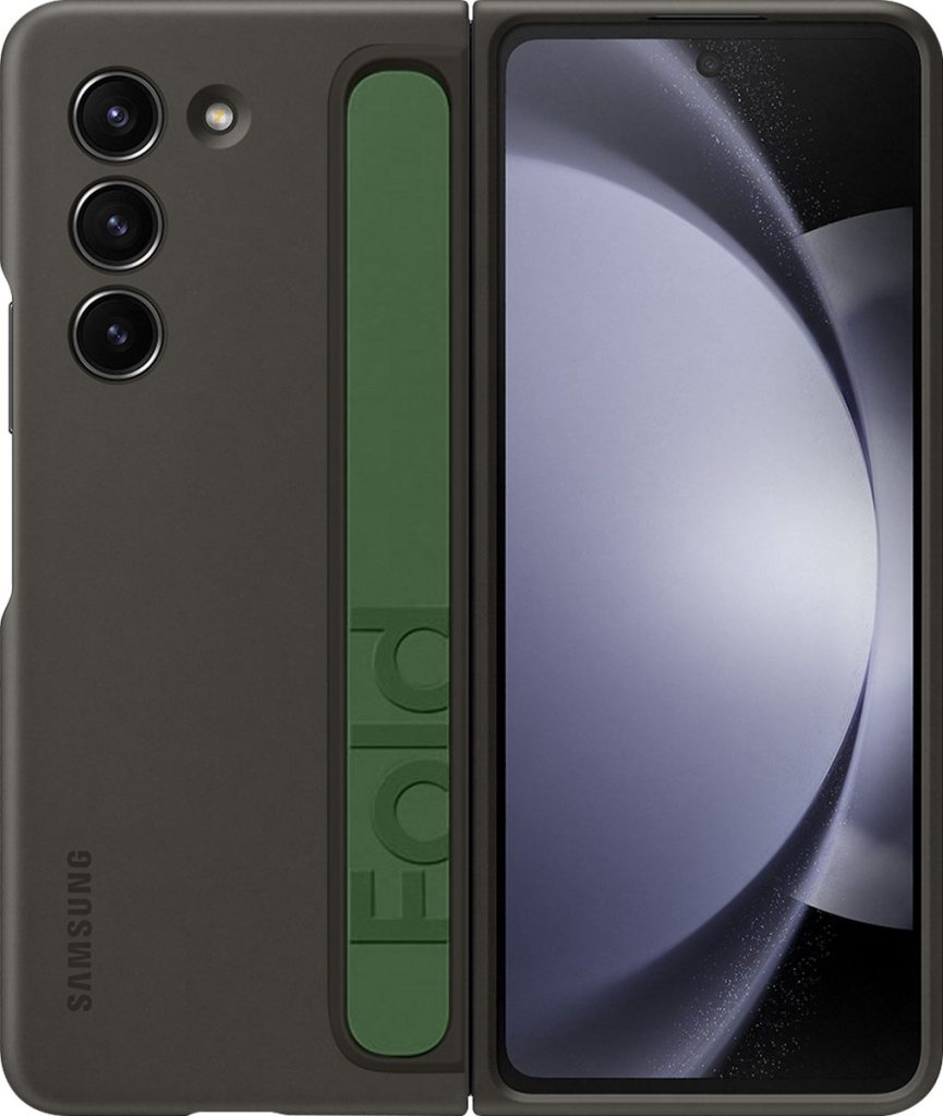 samsung galaxy z fold5 standing case met strap graphite