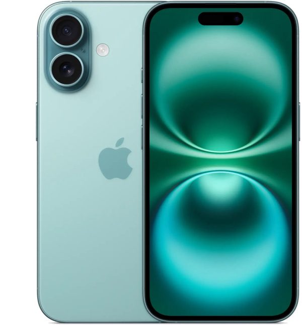 apple iphone 16 128gb groen voor en achterkant