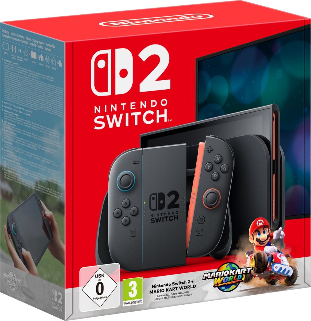 nintendo switch 2 mario kart: world bundel zwart doos