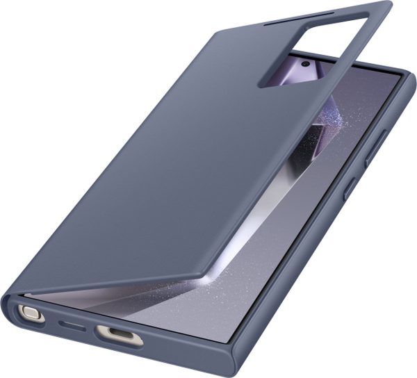 samsung galaxy s24 ultra hoesje smart view wallet violet opengeklapt