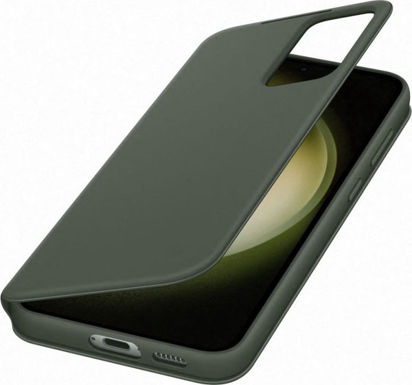 samsung galaxy s23 plus hoesje smart view wallet khaki detail