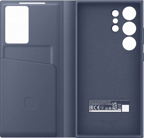 samsung galaxy s24 ultra hoesje smart view wallet violet opengeklapt