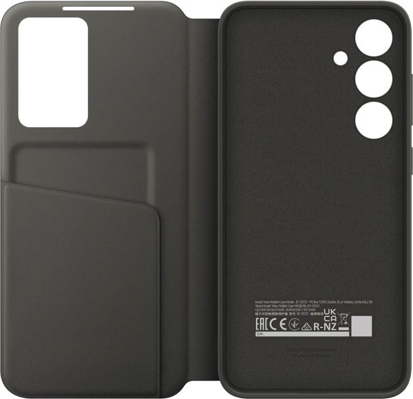 samsung galaxy s24 fe hoesje smart view wallet zwart opengeklapt
