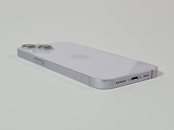 apple iphone 14 256gb paars 81% accu zijkant