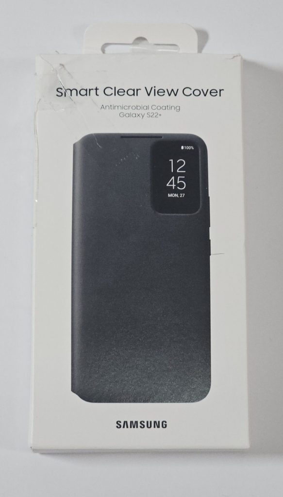 samsung galaxy s22 plus smart clear view cover zwart doosje