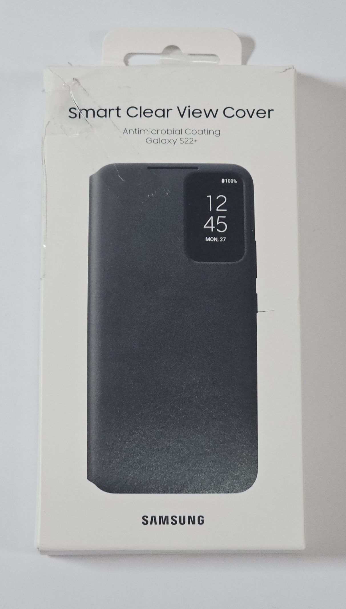 samsung galaxy s22 plus smart clear view cover zwart doosje