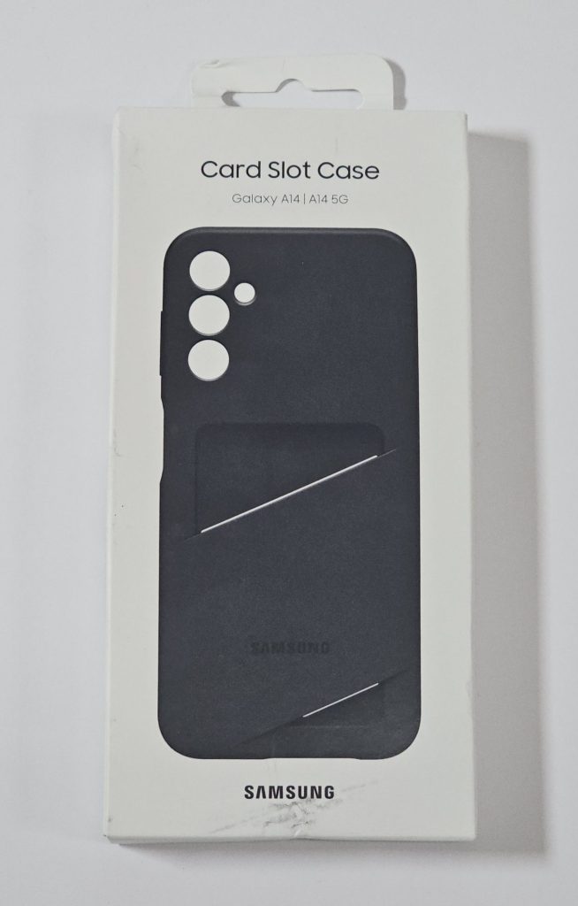 samsung galaxy a14 card slot case zwart doos