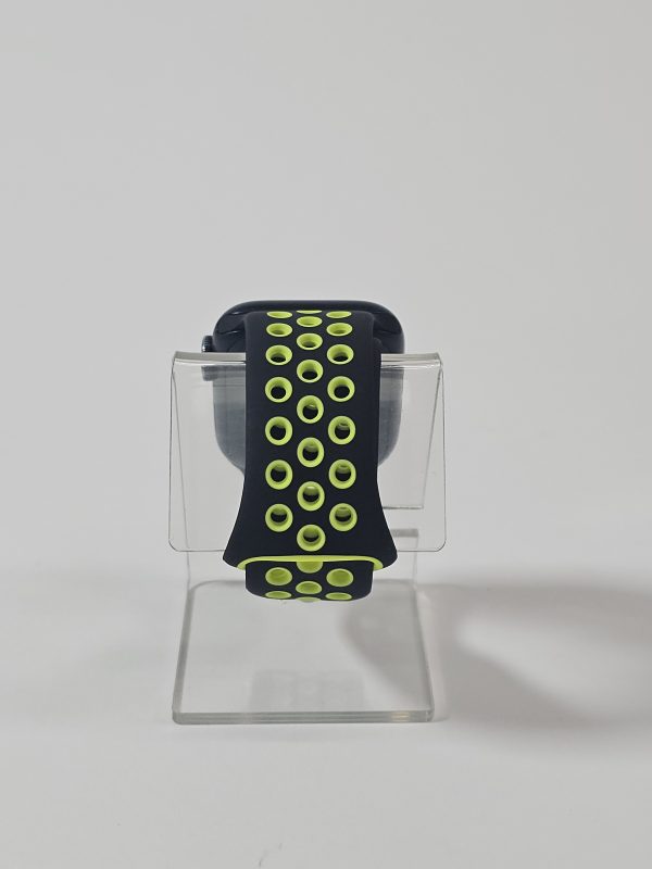 apple watch se (2022) gps 40mm zwart / groen band achterkant