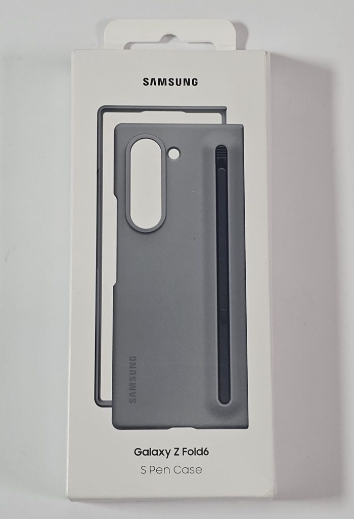 samsung galaxy z fold6 hoesje s pen case grijs doosje
