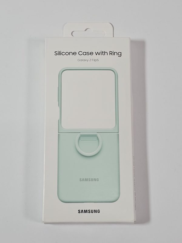 silicone case with ring samsung galaxy z flip5 groen doosje