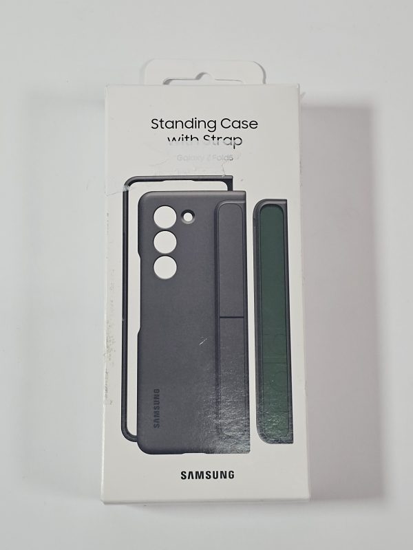 samsung galaxy z fold5 standing case met strap graphite doosje