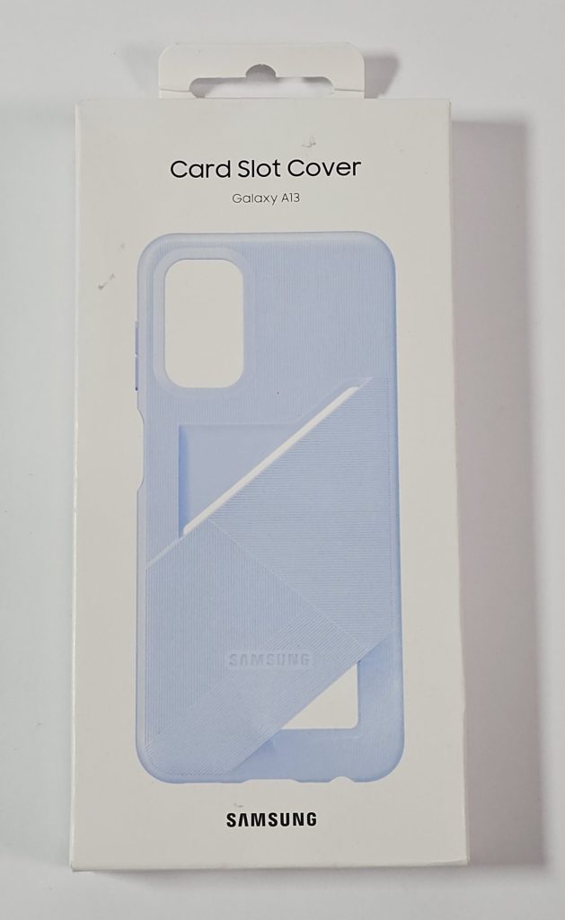 samsung galaxy a13 card slot case blauw doosje