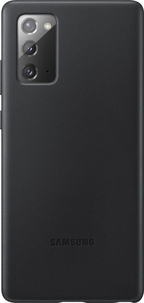 samsung leather hoesje samsung galaxy note 20 zwart achterkant