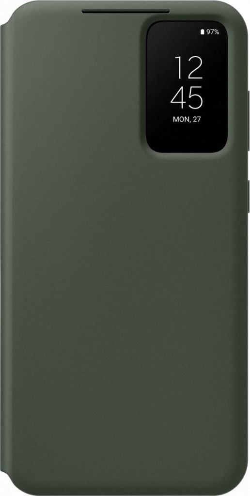samsung galaxy s23 plus hoesje smart view wallet khaki dicht