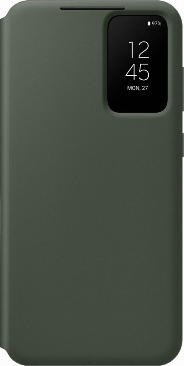 samsung galaxy s23 plus hoesje smart view wallet khaki dicht
