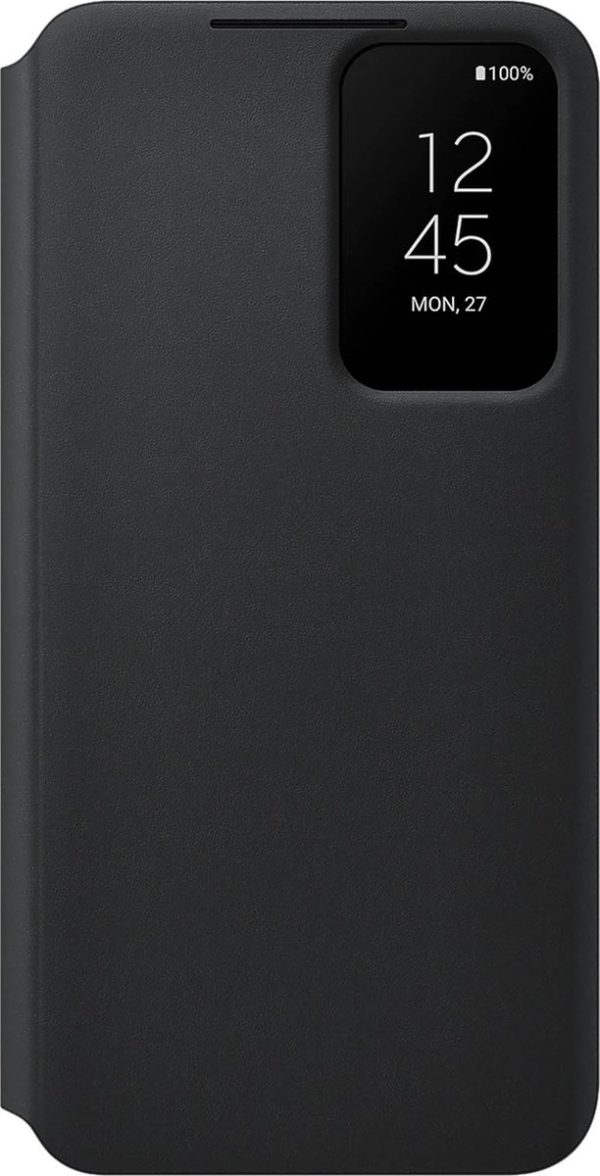 samsung galaxy s22 plus smart clear view cover zwart voorkant