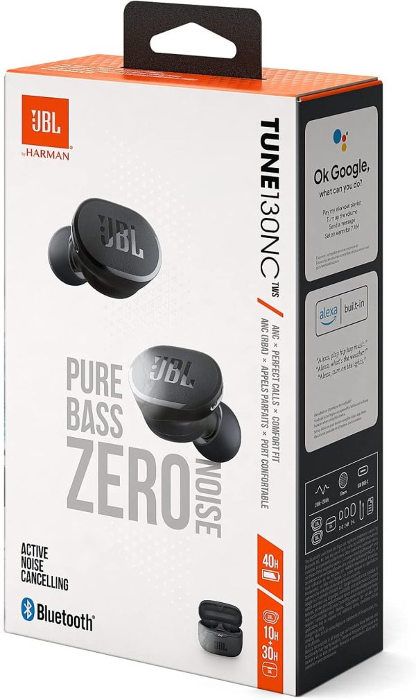 jbl tune 130nc draadloze oordopjes anc zwart doos