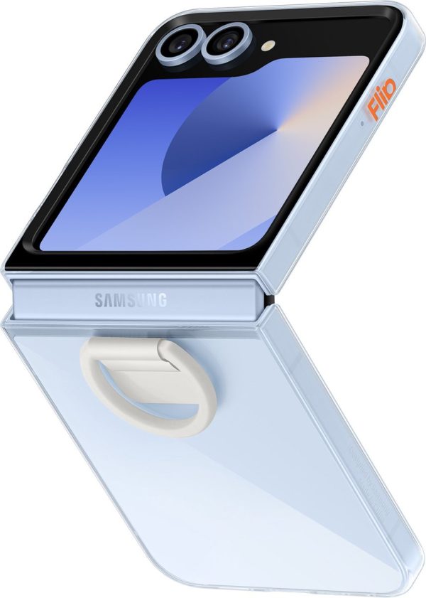 silicone case ring samsung galaxy z flip6 transparant zijkant