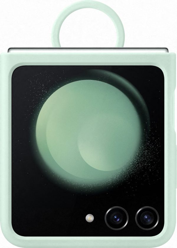 silicone case with ring samsung galaxy z flip5 groen dicht