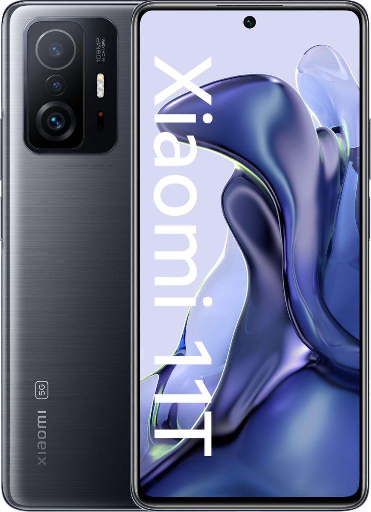xiaomi 11t 128gb grijs voor en acxhterkant