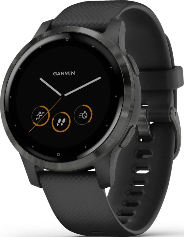 garmin vivoactive 4s smartwatch gps 45mm zwart voorkant