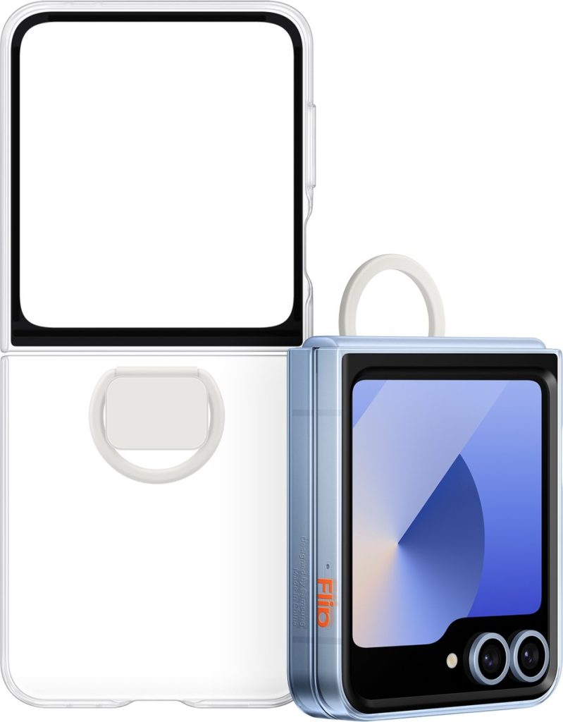 silicone case ring samsung galaxy z flip6 transparant
